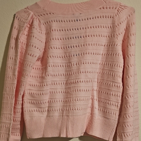 Express Pink Cardigan Sweater with Cropped Design - Picture 4 of 9